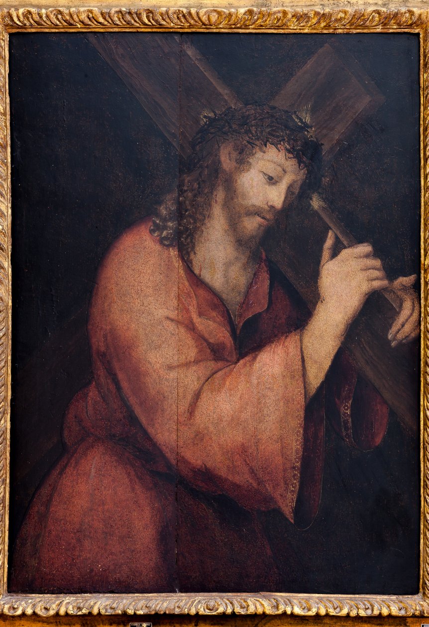 Christus en het kruis door Flemish School