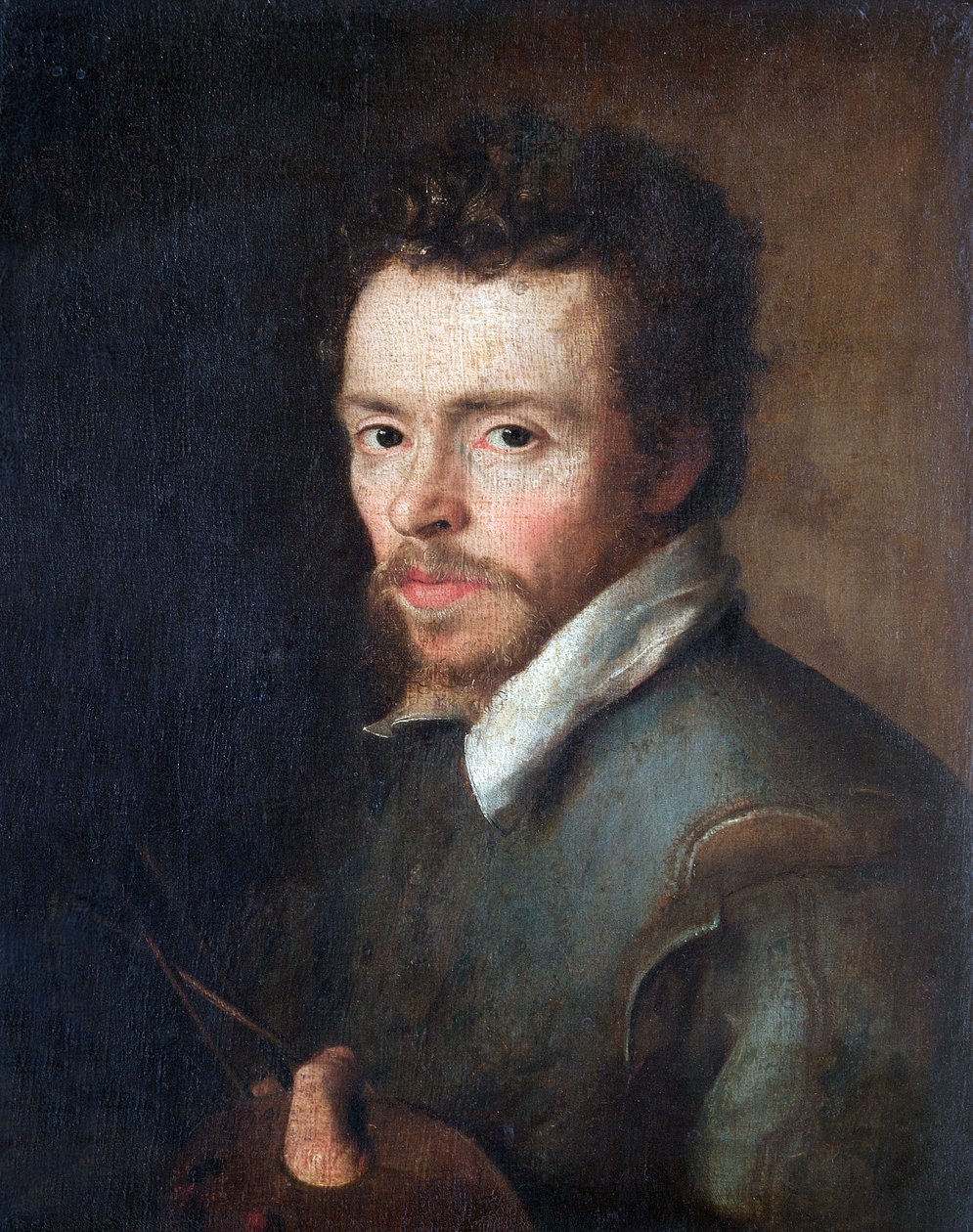 Zelfportret van een onbekende schilder door Flemish School