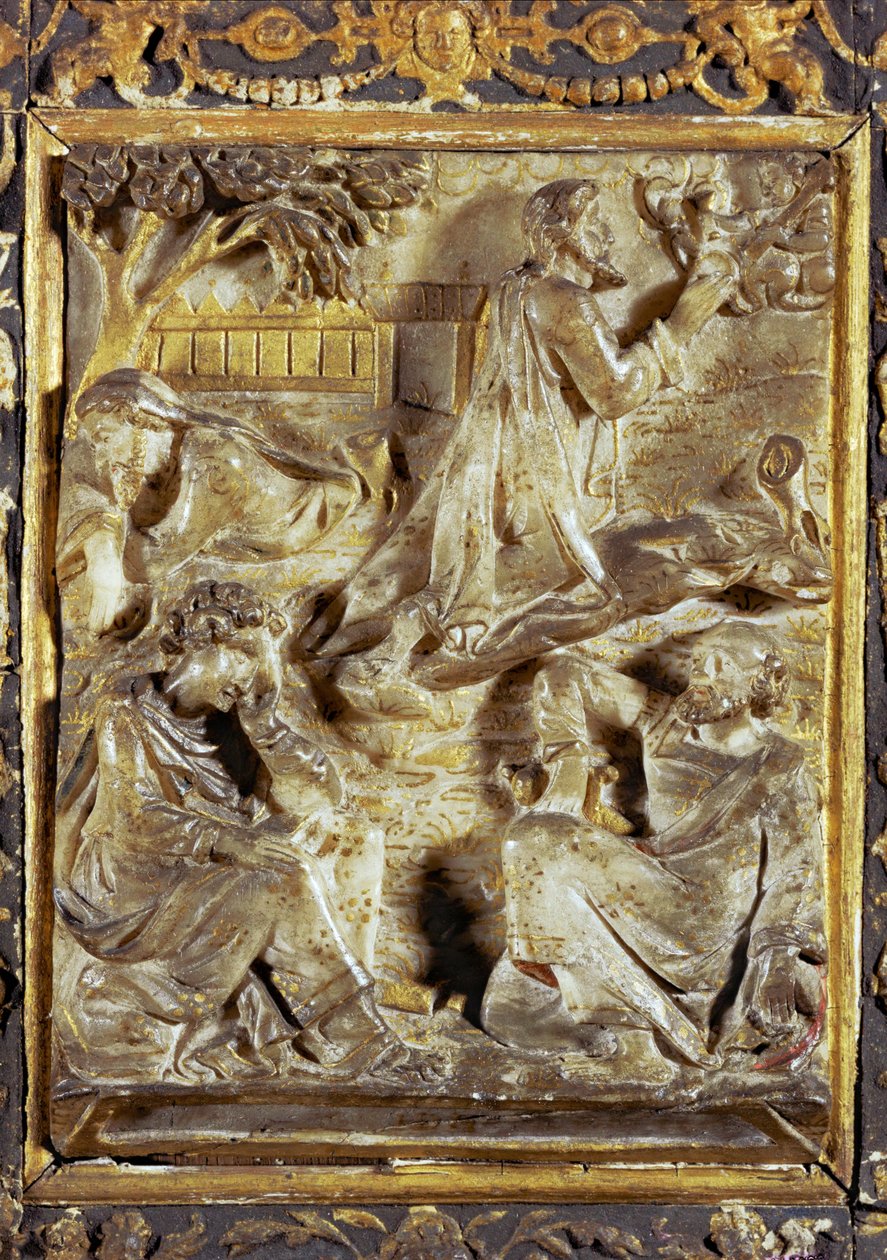 De nacht in Getsemane ... (albast) door Flemish School