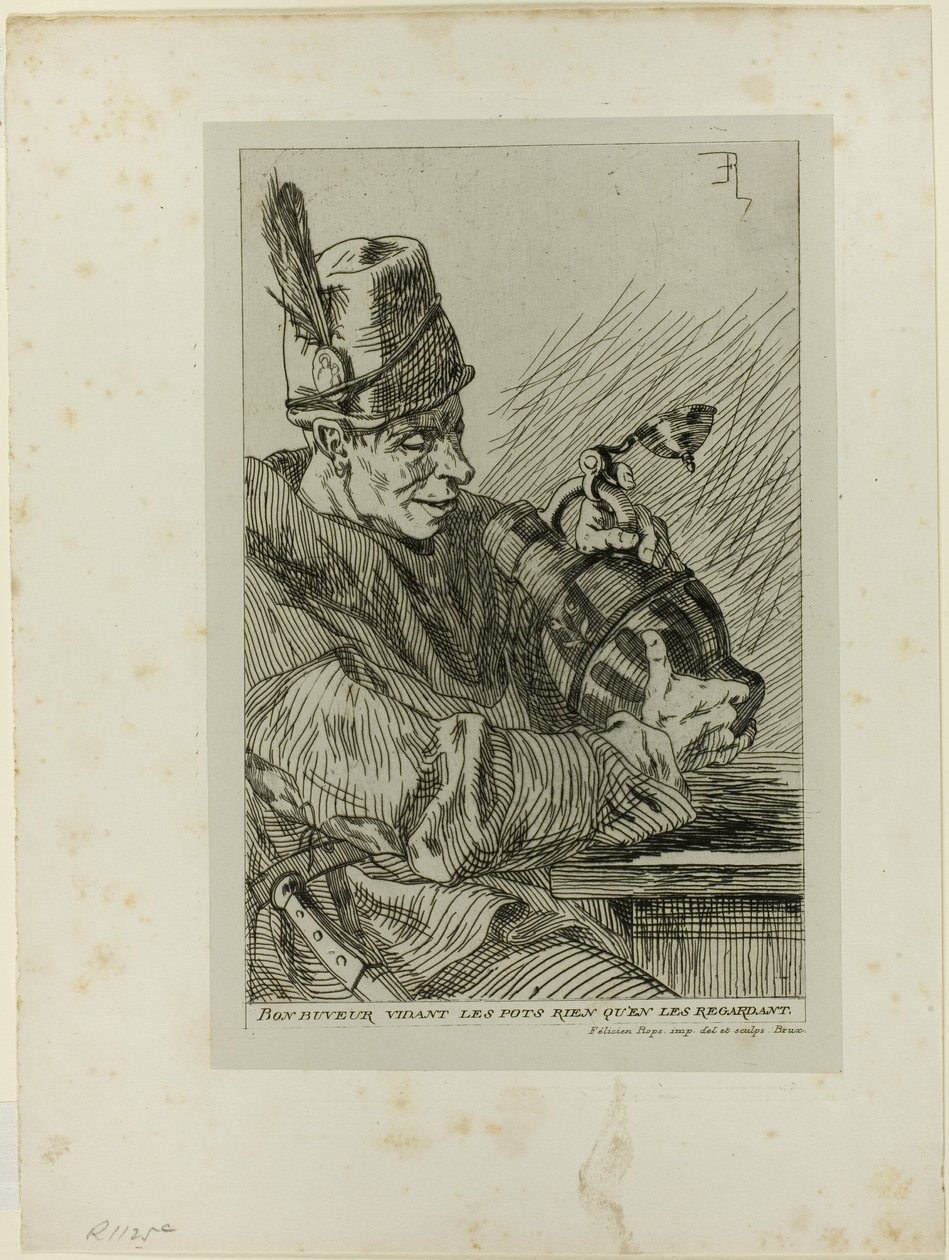 De Drinker door Félicien Rops