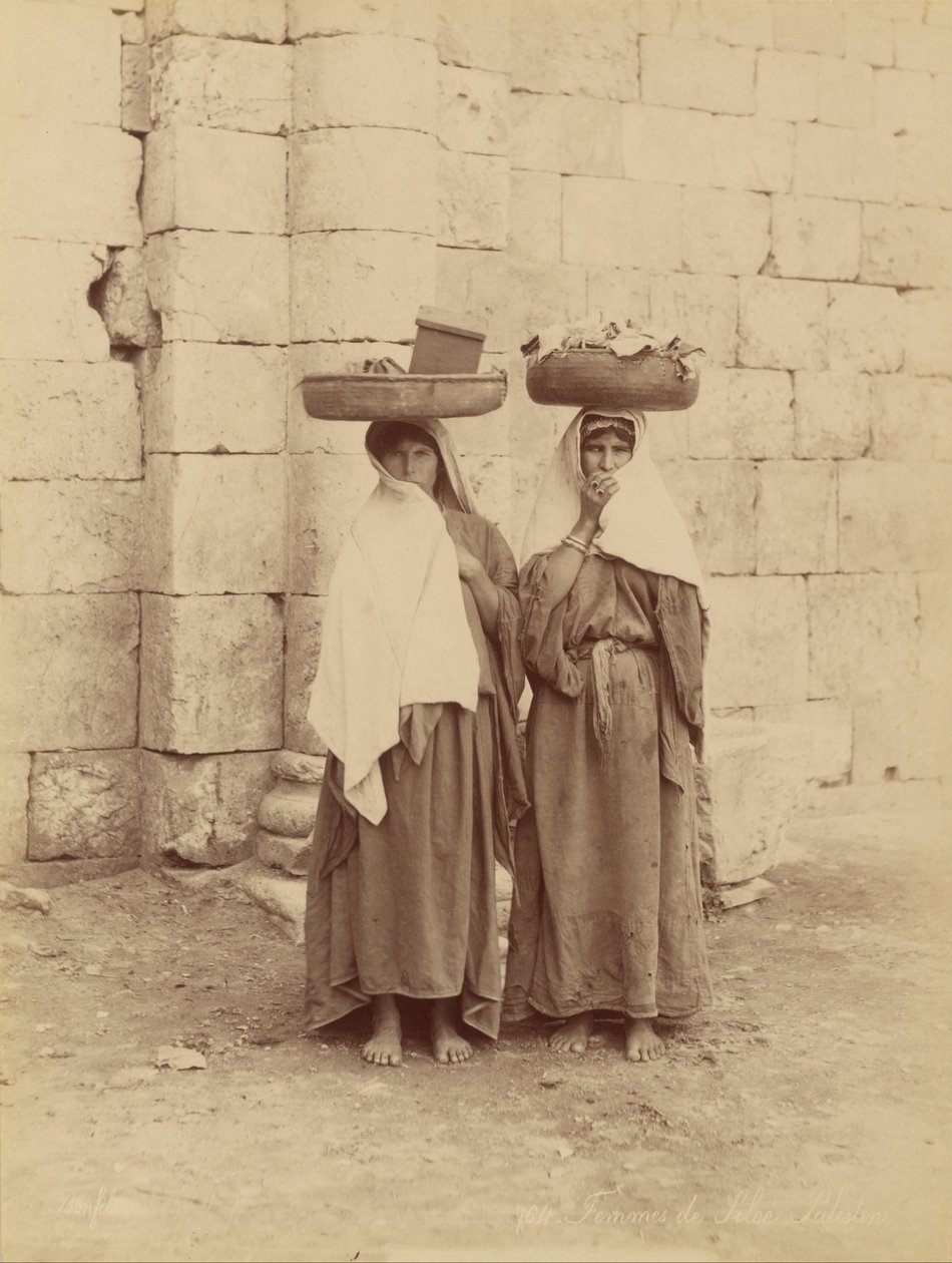 Vrouwen van Siloam, Palestina door Félix Bonfils