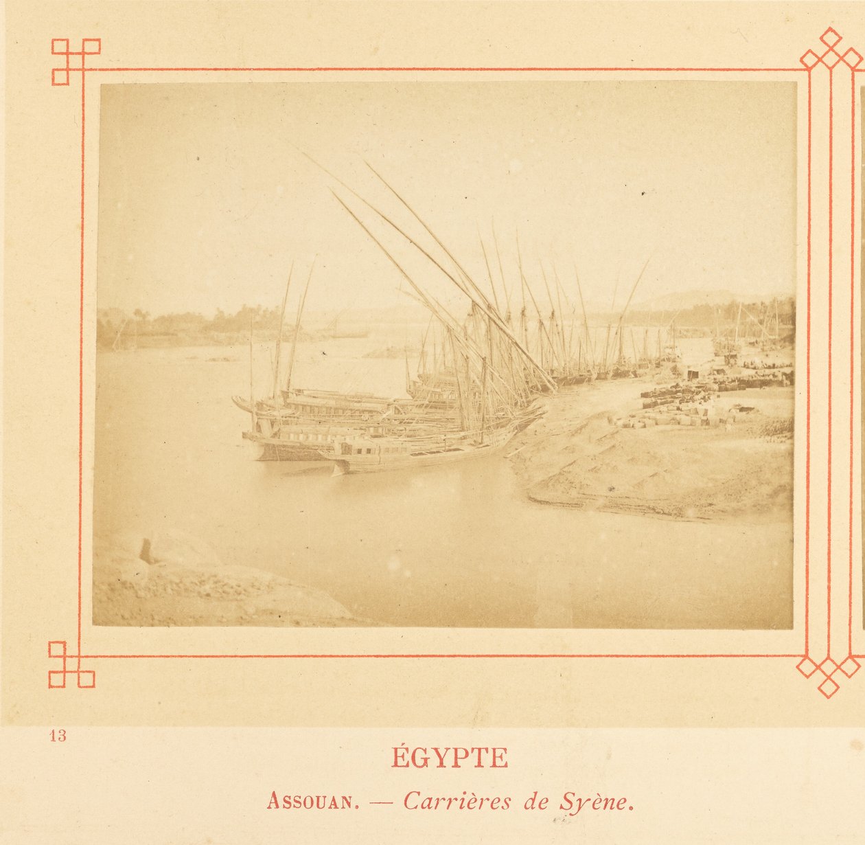 Aswan. - Groeven van Syene. door Félix Bonfils