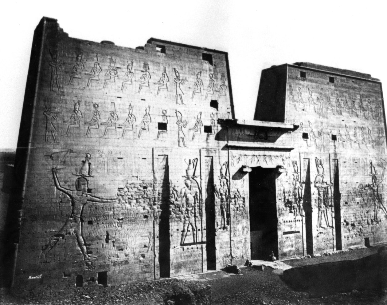 Edfu, Nubië, Egypte door Félix Bonfils