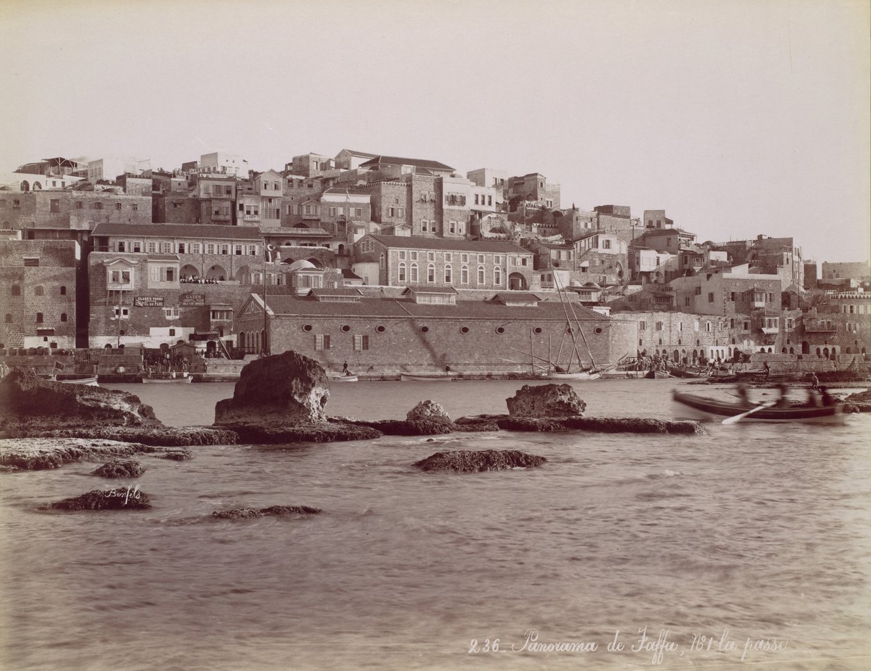 Panorama van Jaffa, ca. 1880 door Félix Bonfils