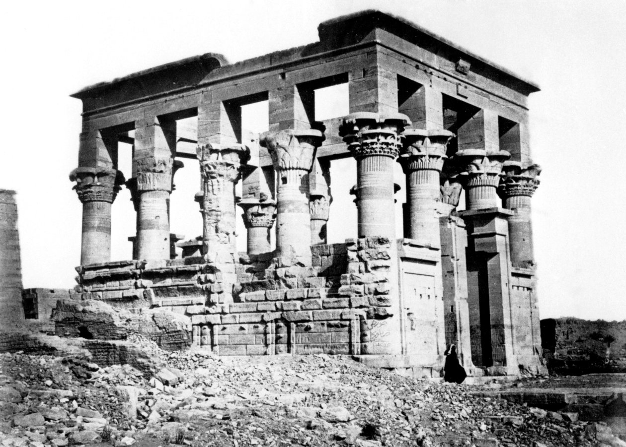 Trajans Kiosk bij Philae, Nubië, Egypte, 1878 door Félix Bonfils
