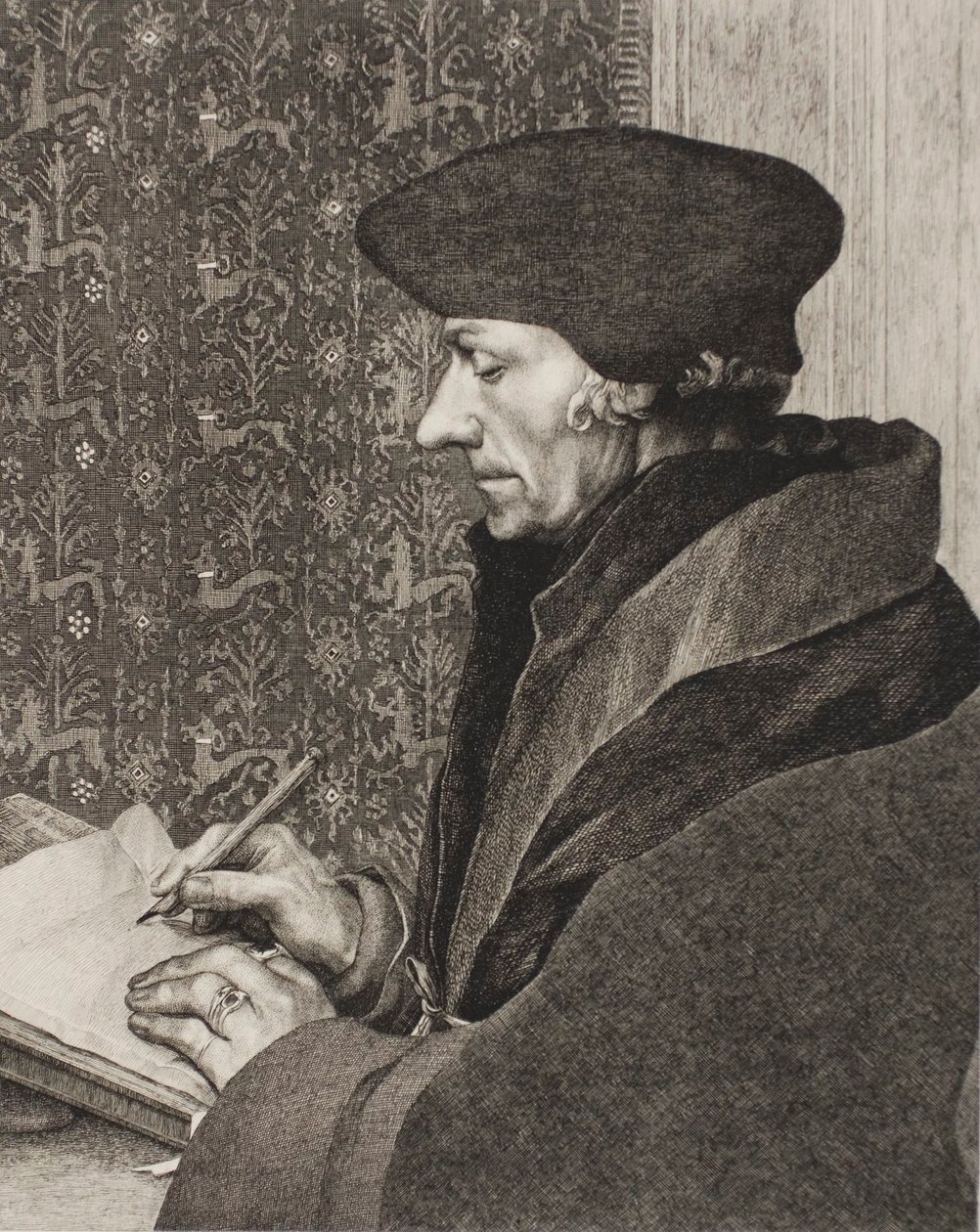 Erasmus door Félix Henri Bracquemond