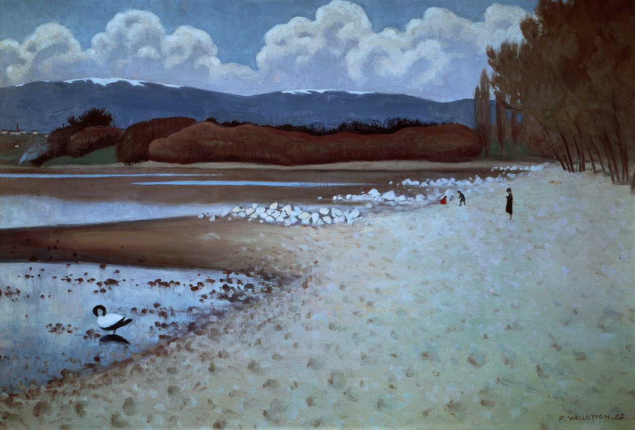 Strand bij Vidy door Félix Vallotton