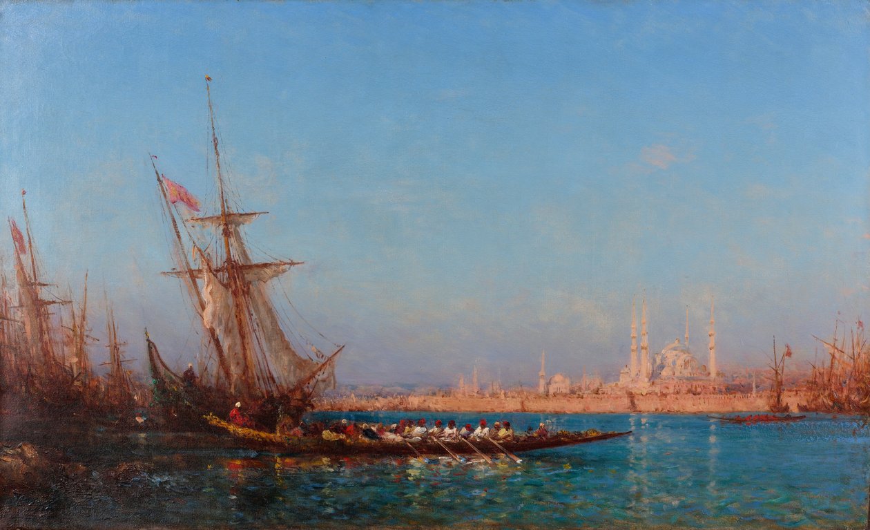 Uitzicht op Istanbul door Félix Ziem