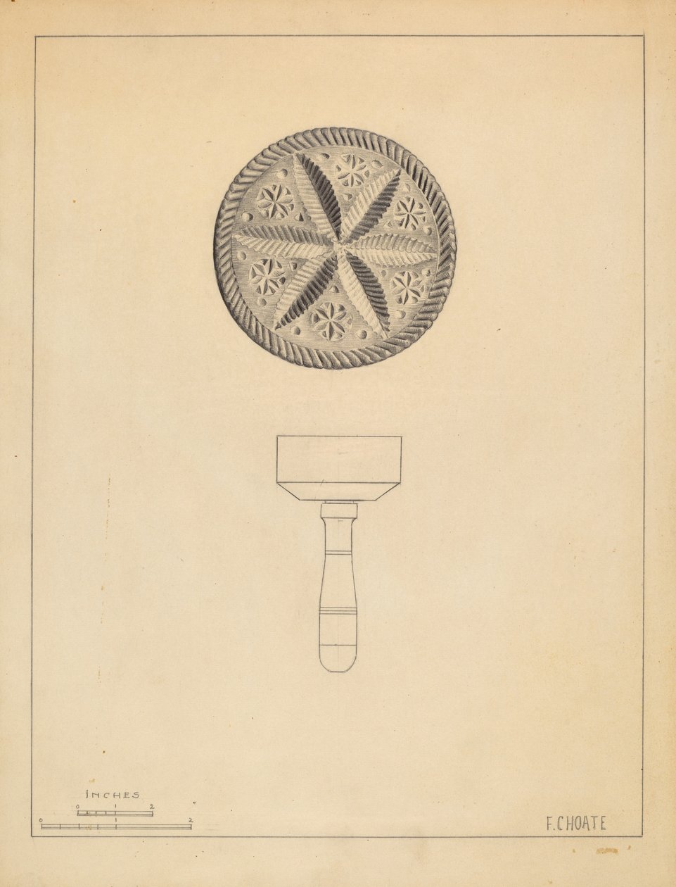 Boterstempel door Florence Choate