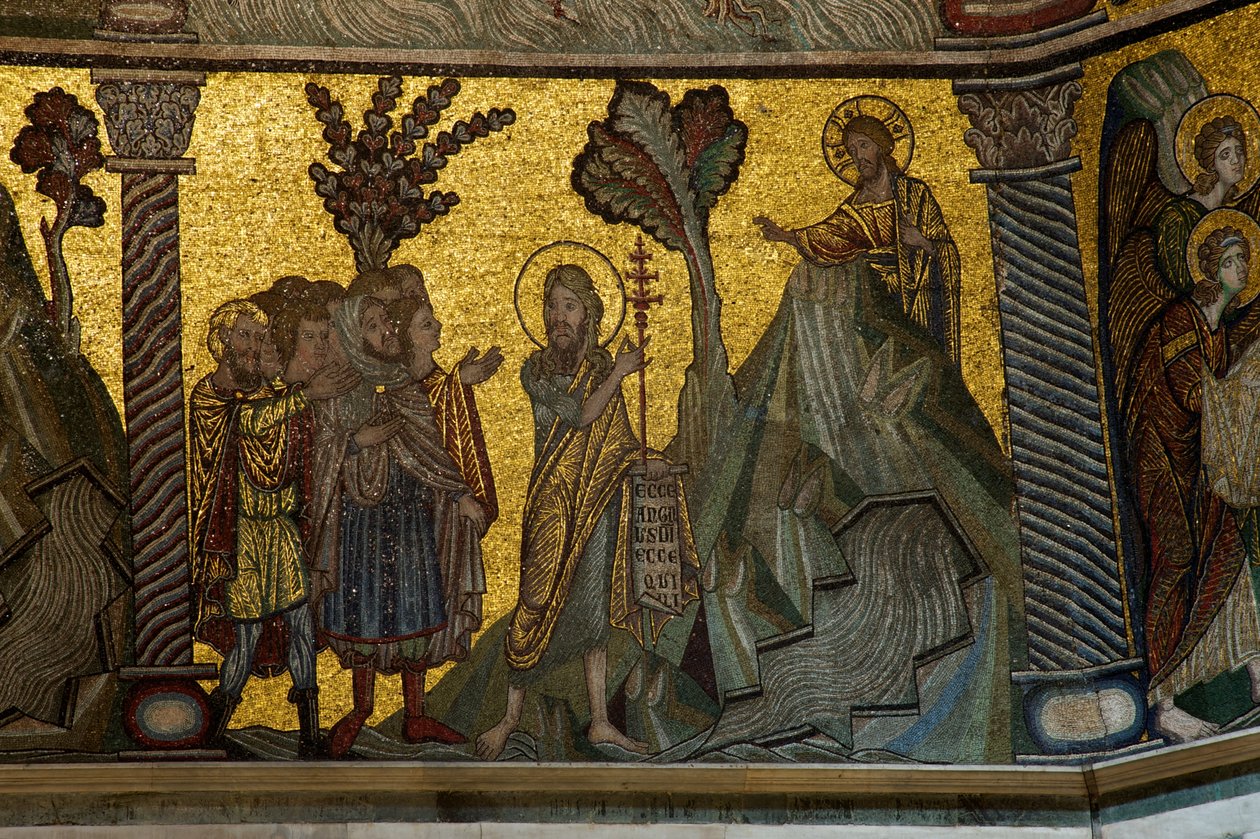 Johannes de Doper verkondigt Christus door Florentine School