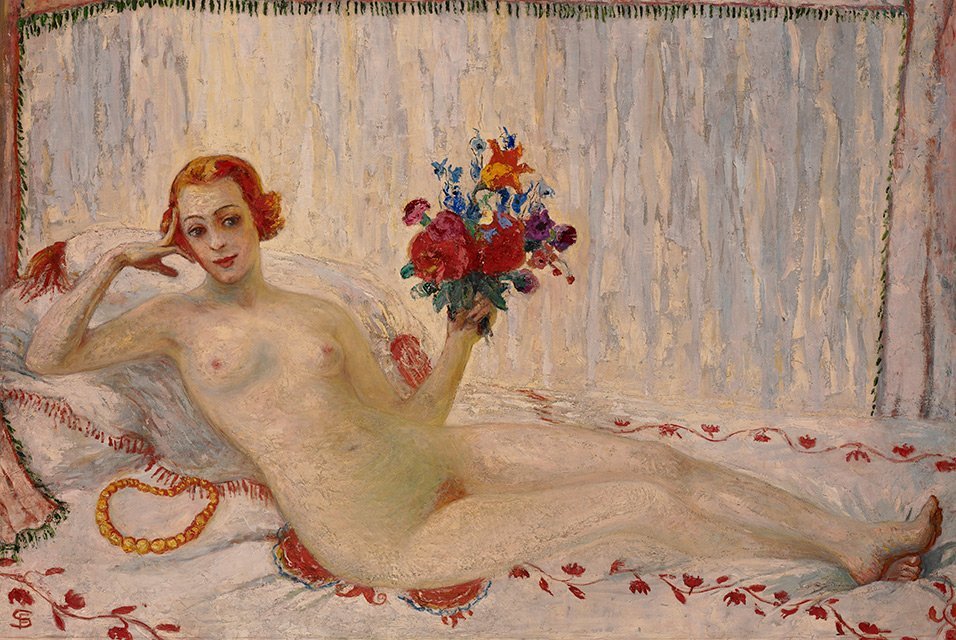 Model naakt zelfportret door Florine Stettheimer