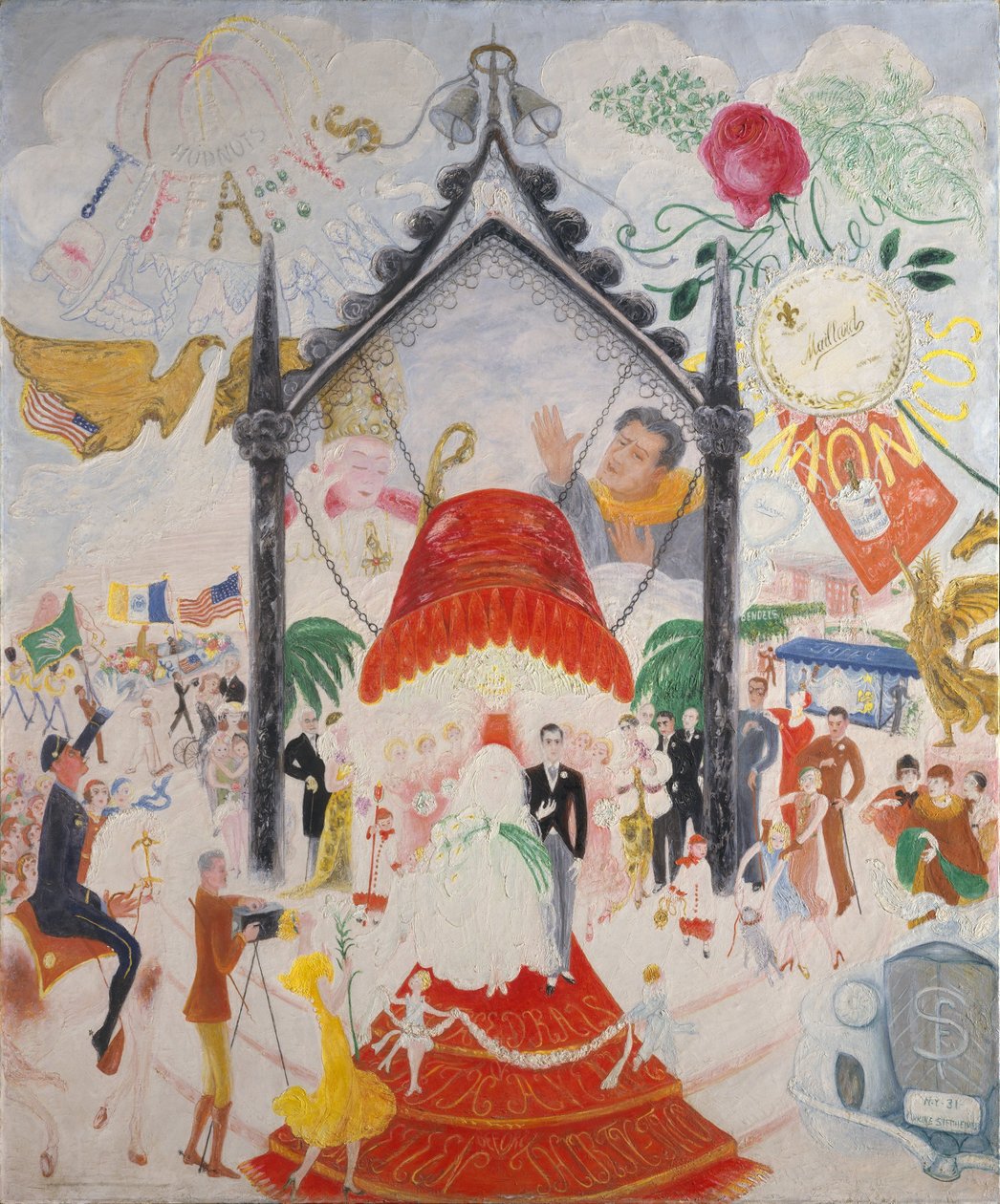 De kathedralen van Fifth Avenue door Florine Stettheimer