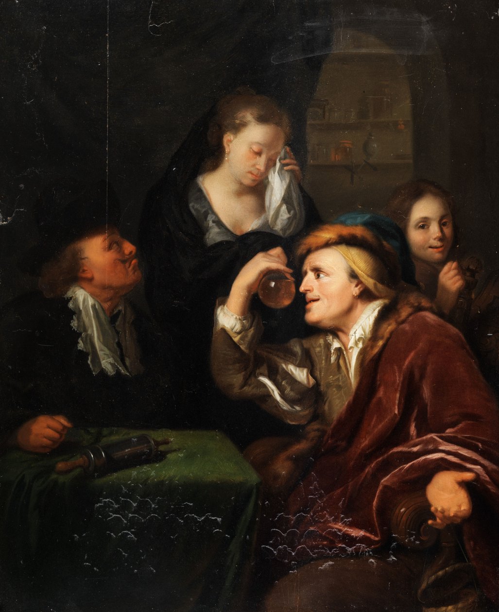 Medisch onderzoek door Follower of Godfried Schalcken