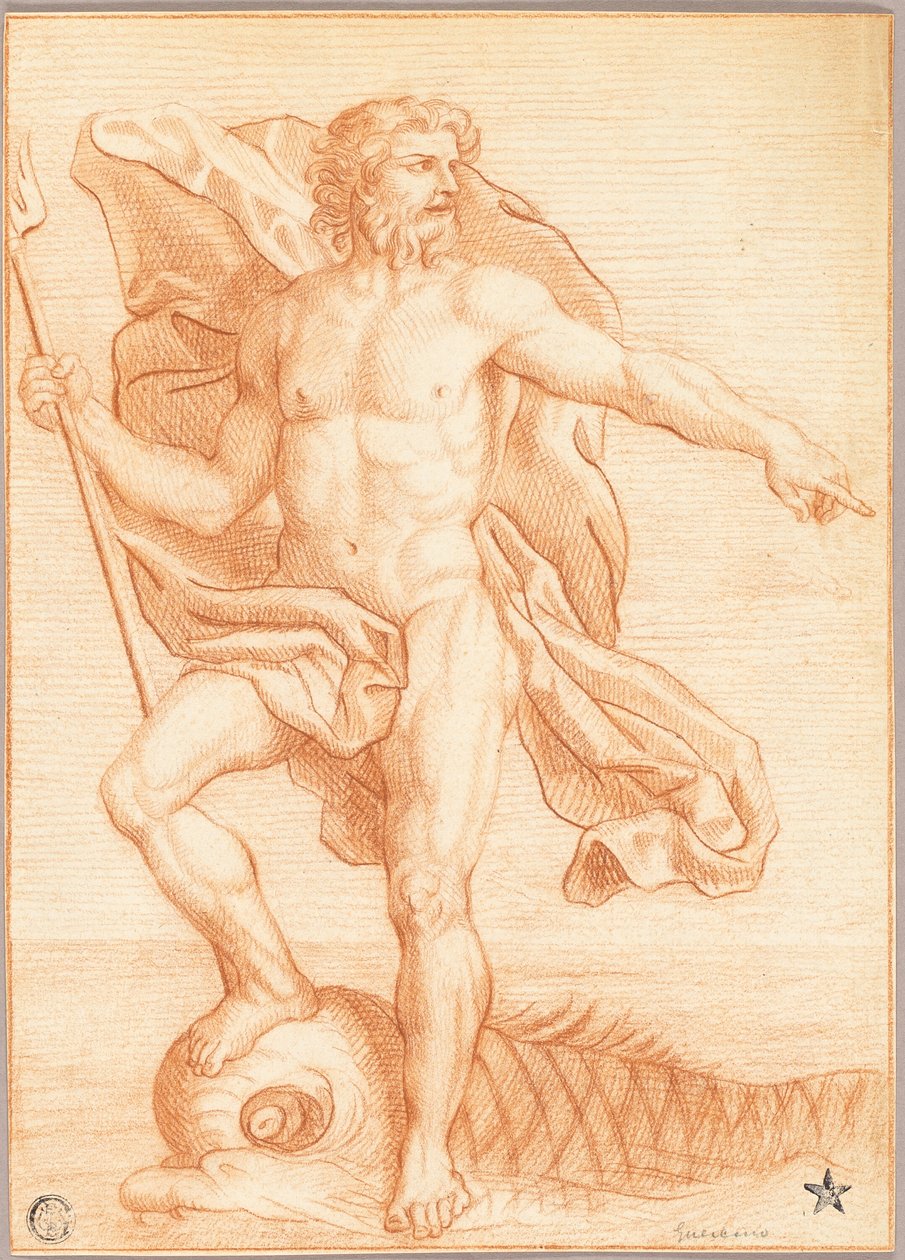Neptunus door Follower of Charles Le Brun
