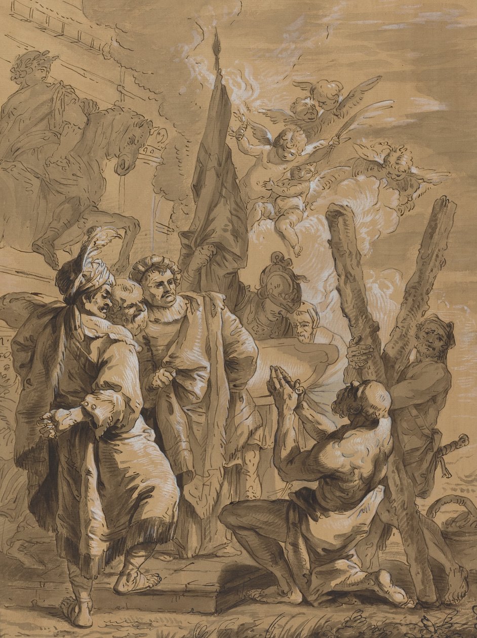 Martelaarschap van Sint Andreas door Follower of Francesco Fontebasso