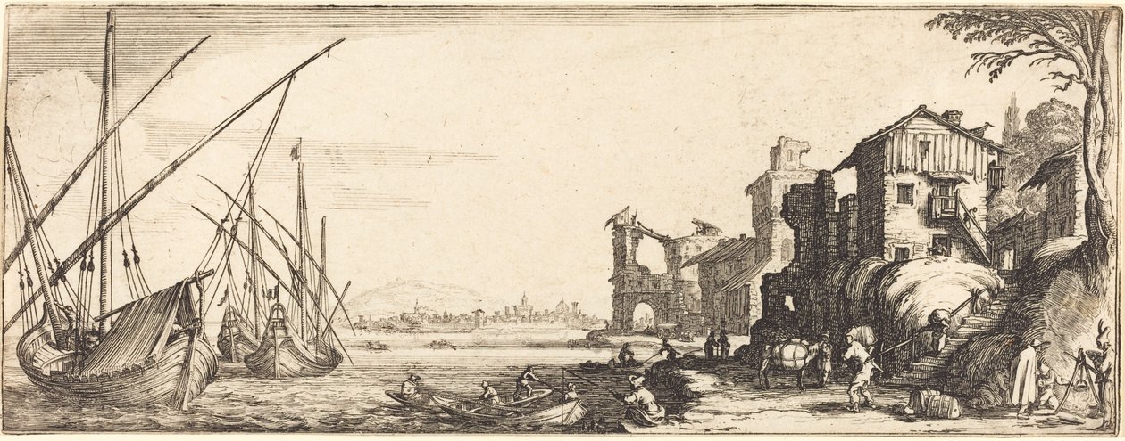 De Kleine Haven door Follower of Jacques Callot