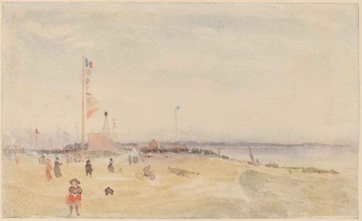 Pourville-sur-Mer door Follower of James McNeill Whistler