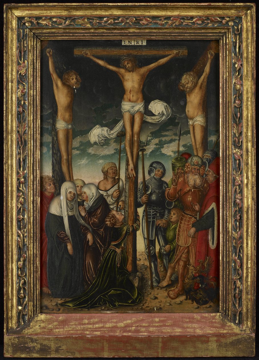 De kruisiging door Follower of Lucas Cranach the Elder