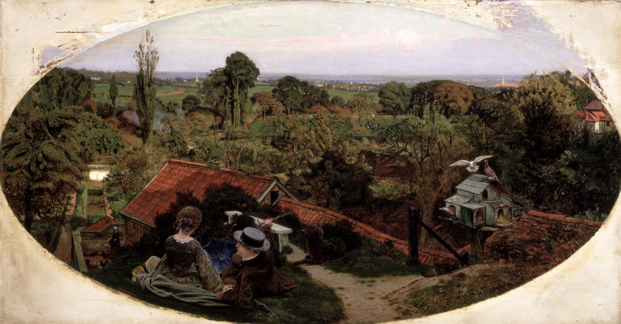 Een Engelse Herfstmiddag door Ford Madox Brown