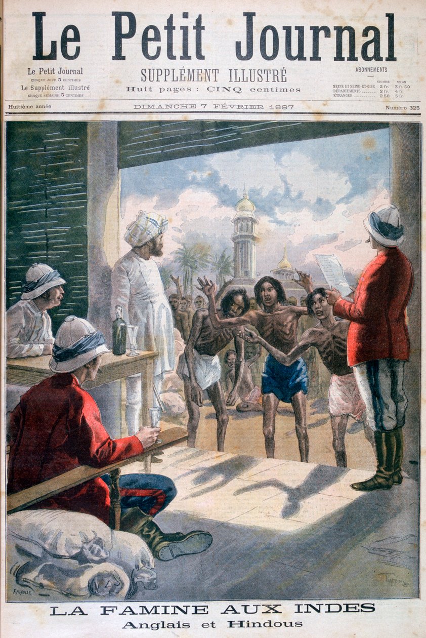 Hongersnood in India, 1897 door Fortuné Méaulle