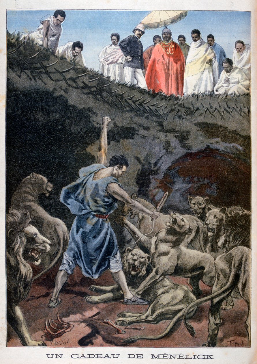 Menelik II van Ethiopië, 1898 door Fortuné Méaulle