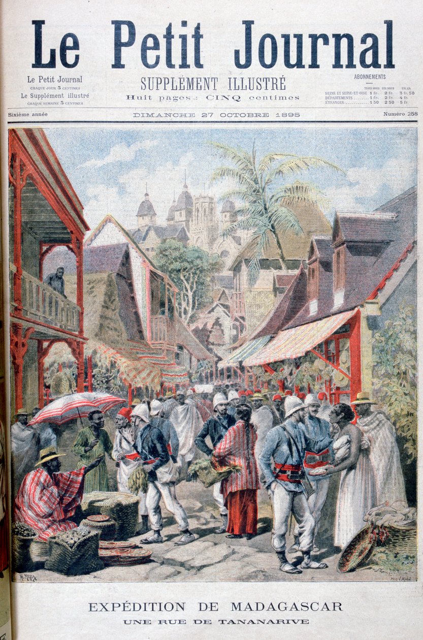 Tananarive Antananarivo, hoofdstad van Madagaskar, 1895 door Fortuné Méaulle