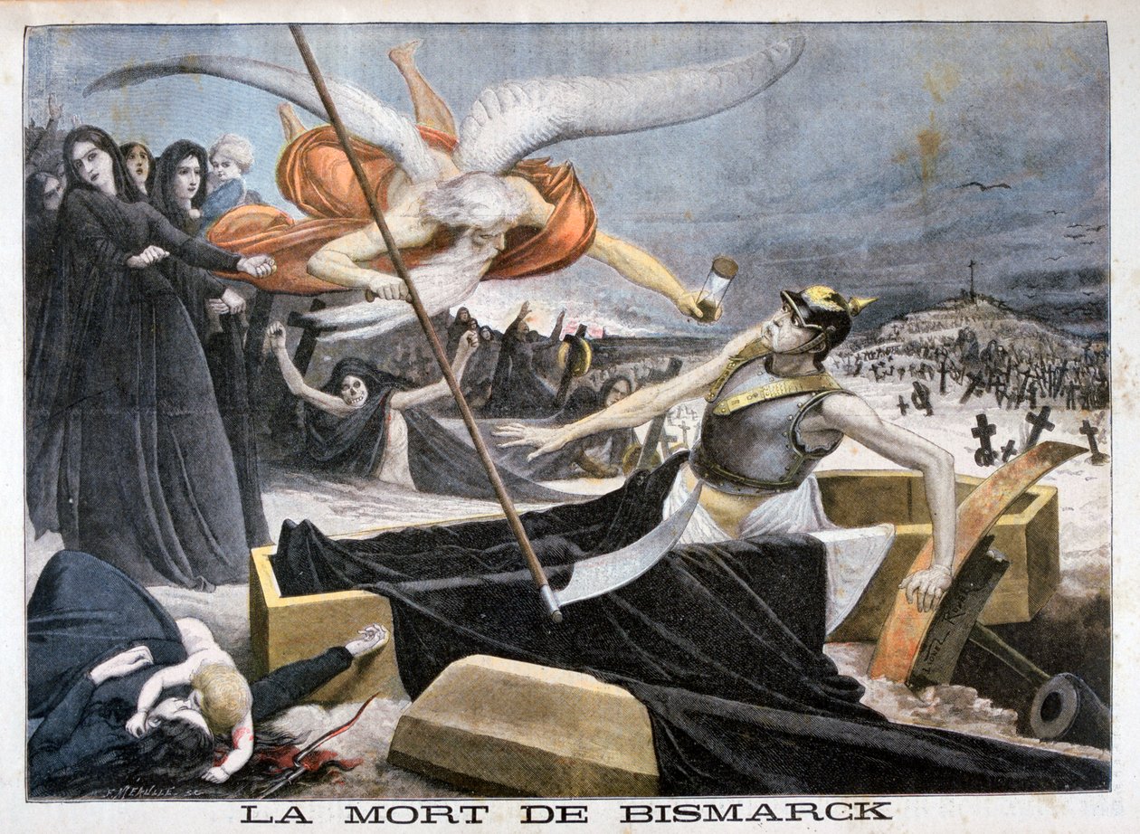 De dood van Bismarck, 1898 door Fortuné Méaulle