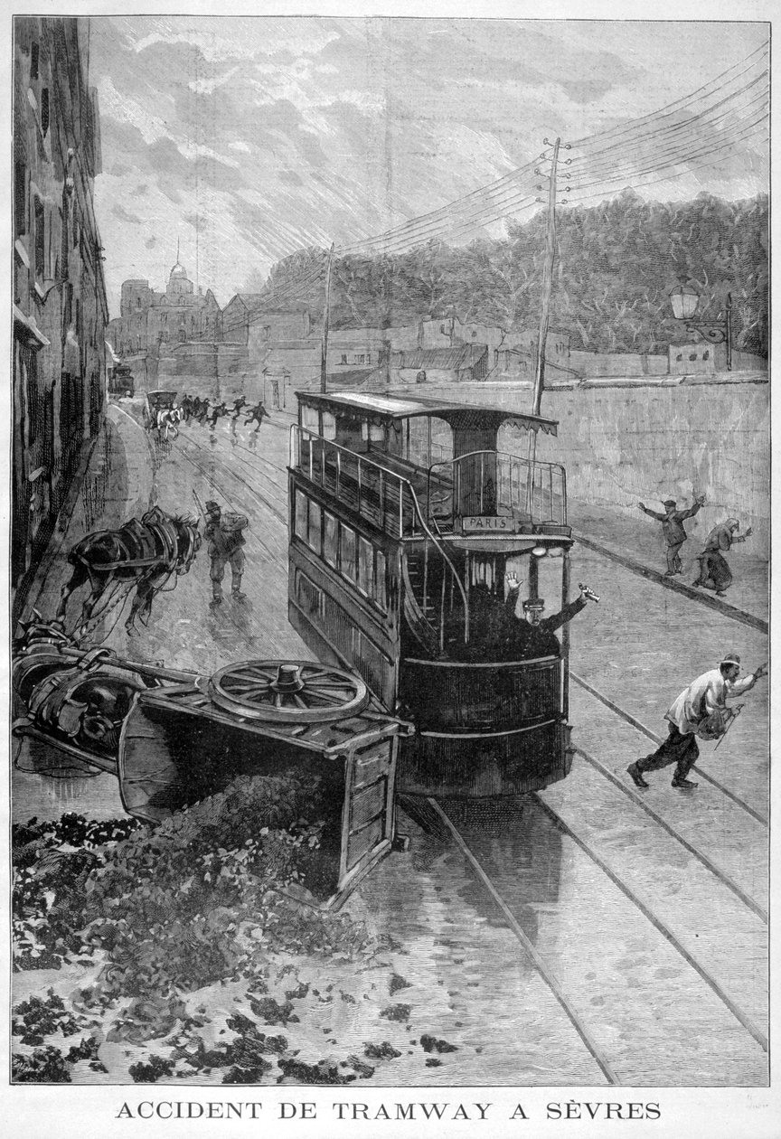 Tramongeluk, Sèvres, Parijs, 1897 door Fortuné Méaulle