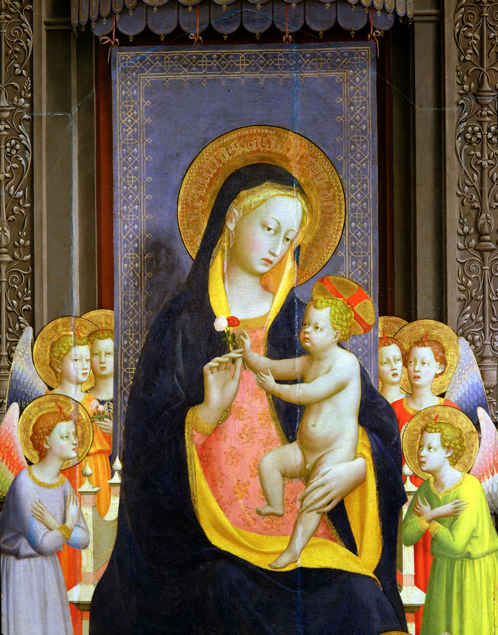 San Domenico Altaarstuk, c.1422 (detail) door Fra Angelico