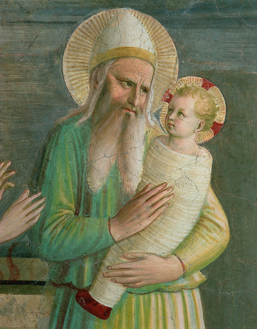 Simeon met het Christuskind, detail van De Presentatie in de Tempel, 1442 door Fra Angelico