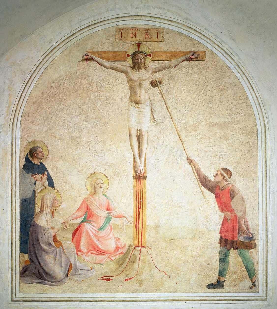 De Kruisiging met de Sponsdrager, 1442 door Fra Angelico