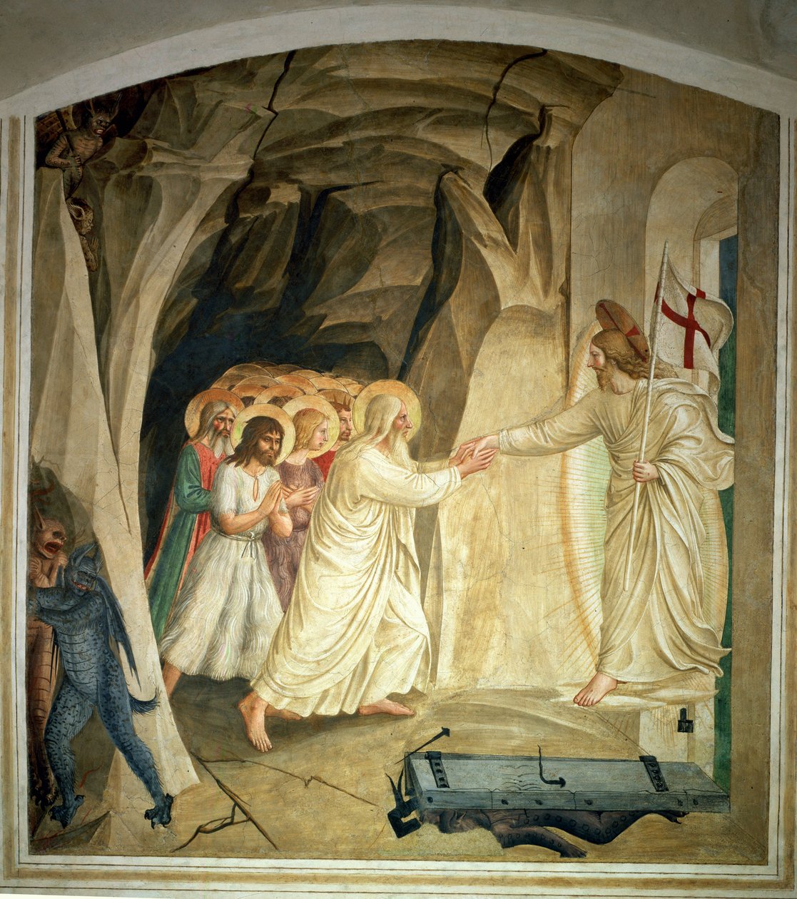 De afdaling in Limbo, 1442 door Fra Angelico