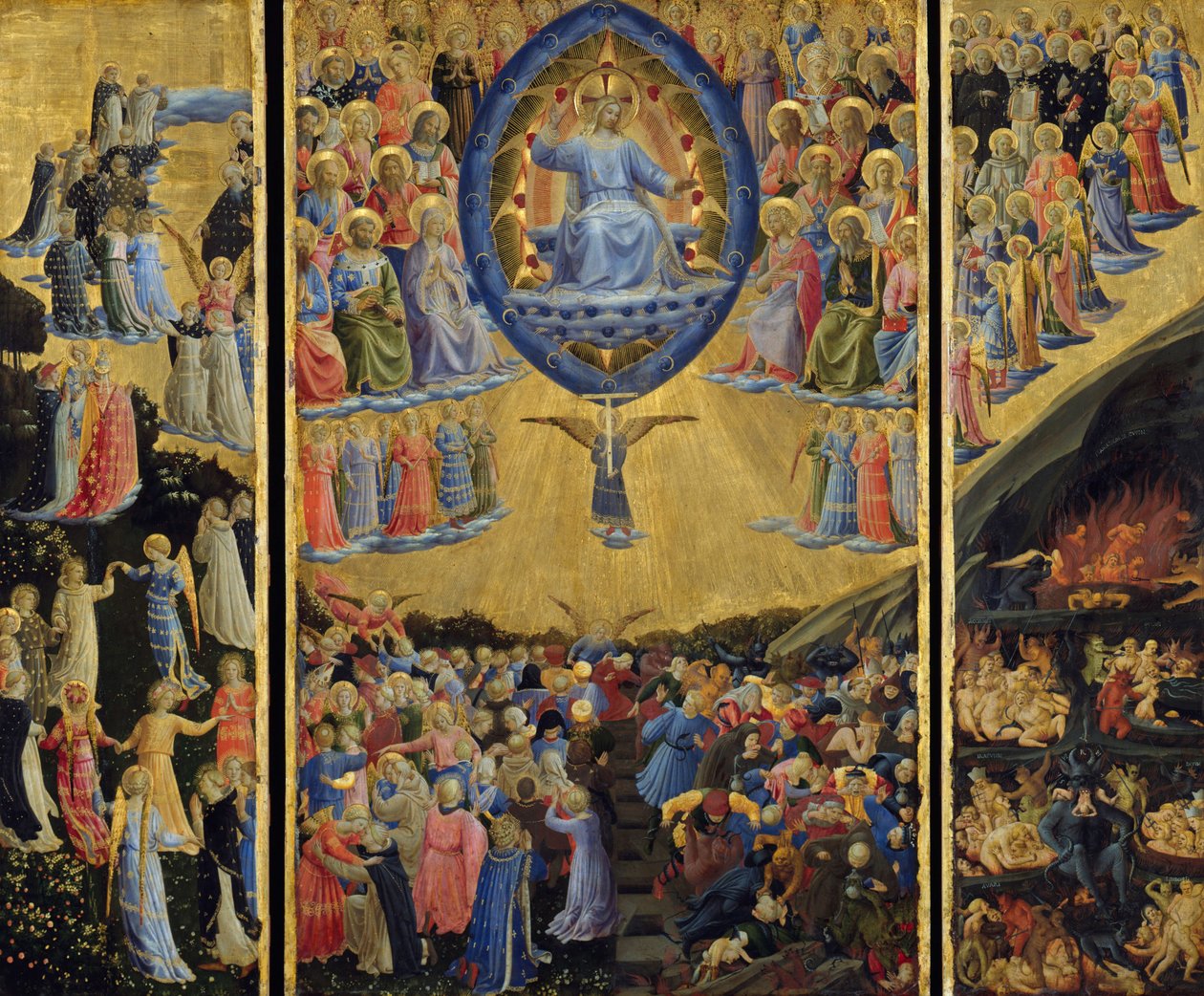 Het Laatste Oordeel (gevleugeld altaar) door Fra Angelico
