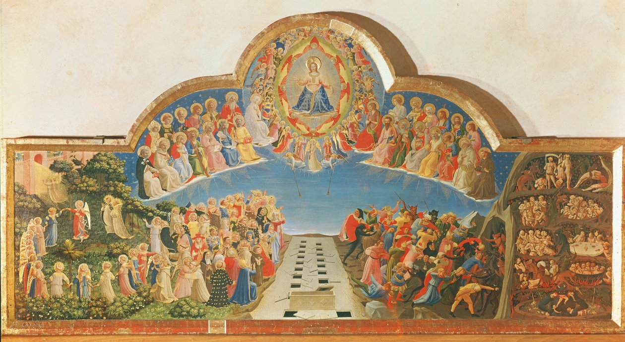 Het Laatste Oordeel, altaarstuk van Santa Maria degli Angioli, ca. 1431 door Fra Angelico