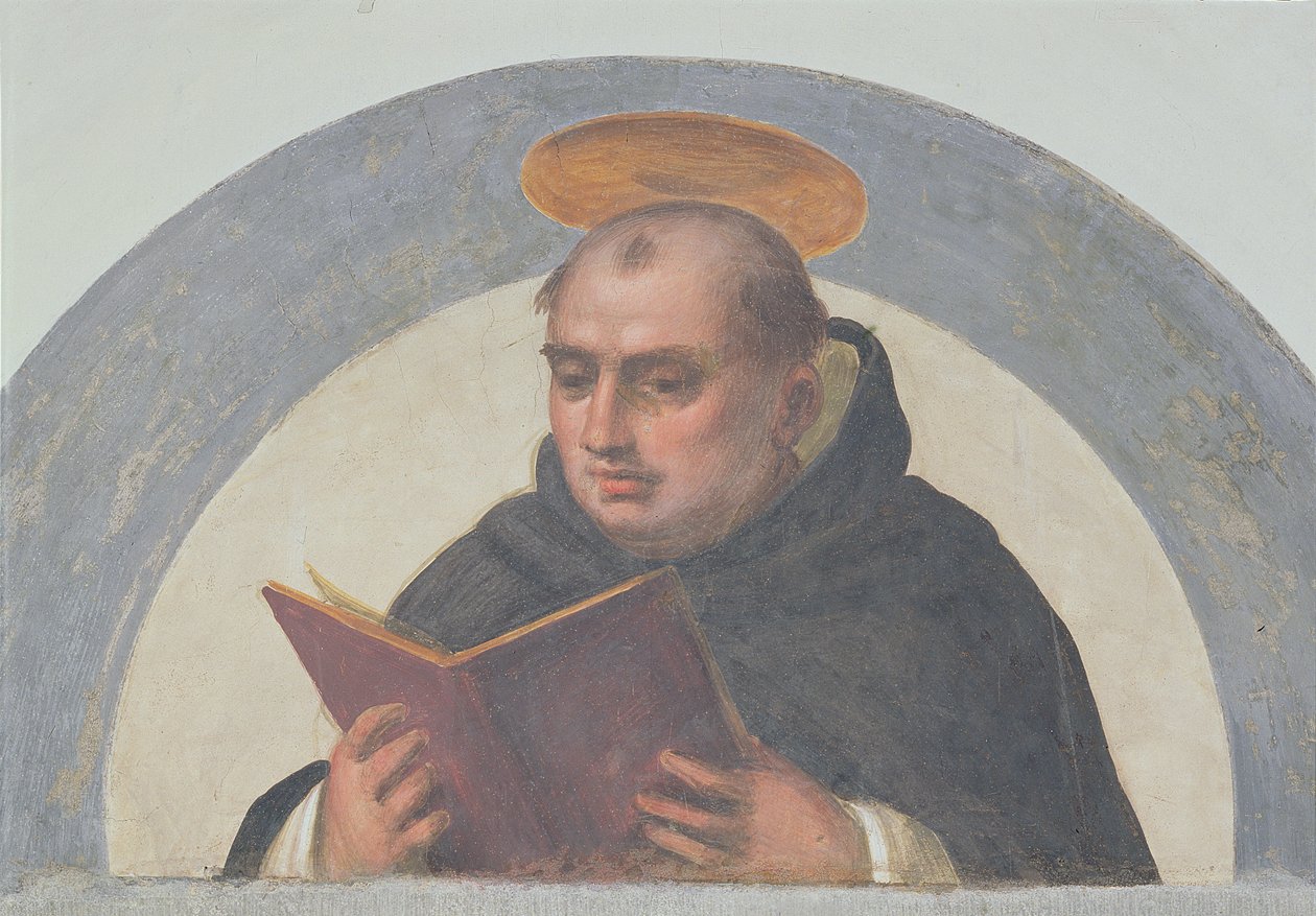 Sint Thomas van Aquino lezend, ca. 1510-11 door Fra Bartolommeo