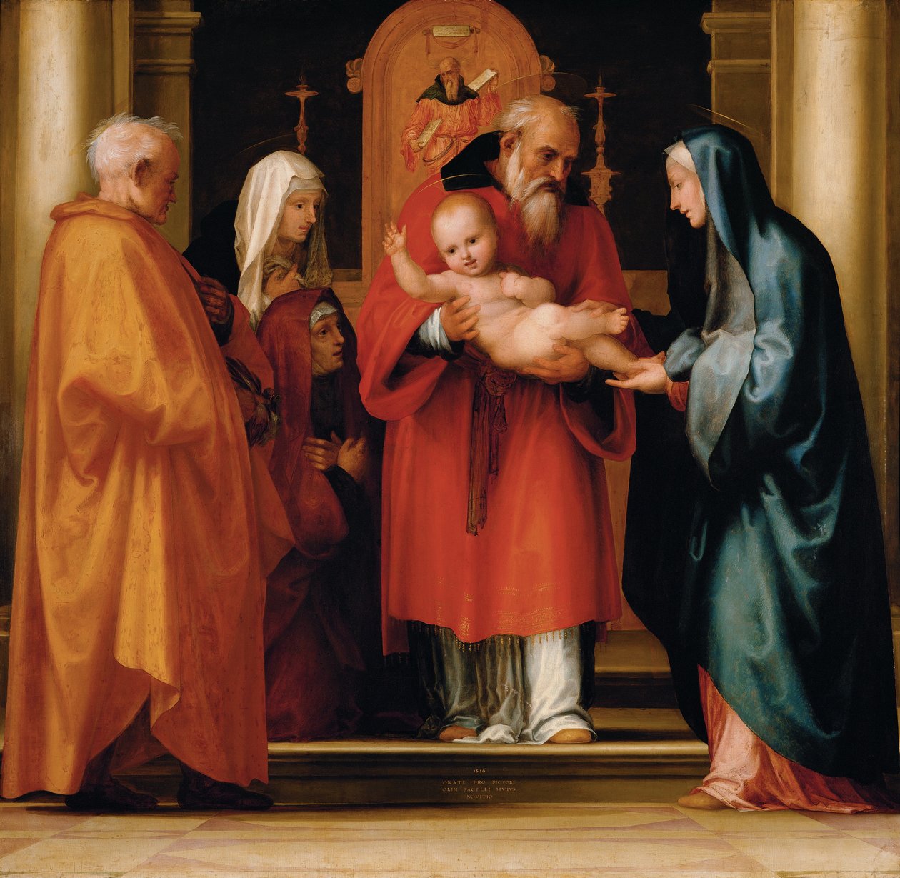 De scène van Christus in de tempel door Fra Bartolommeo
