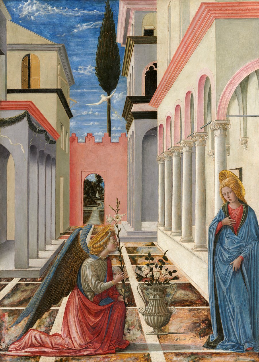 De Aankondiging, c.1445-1450 door Fra Carnevale
