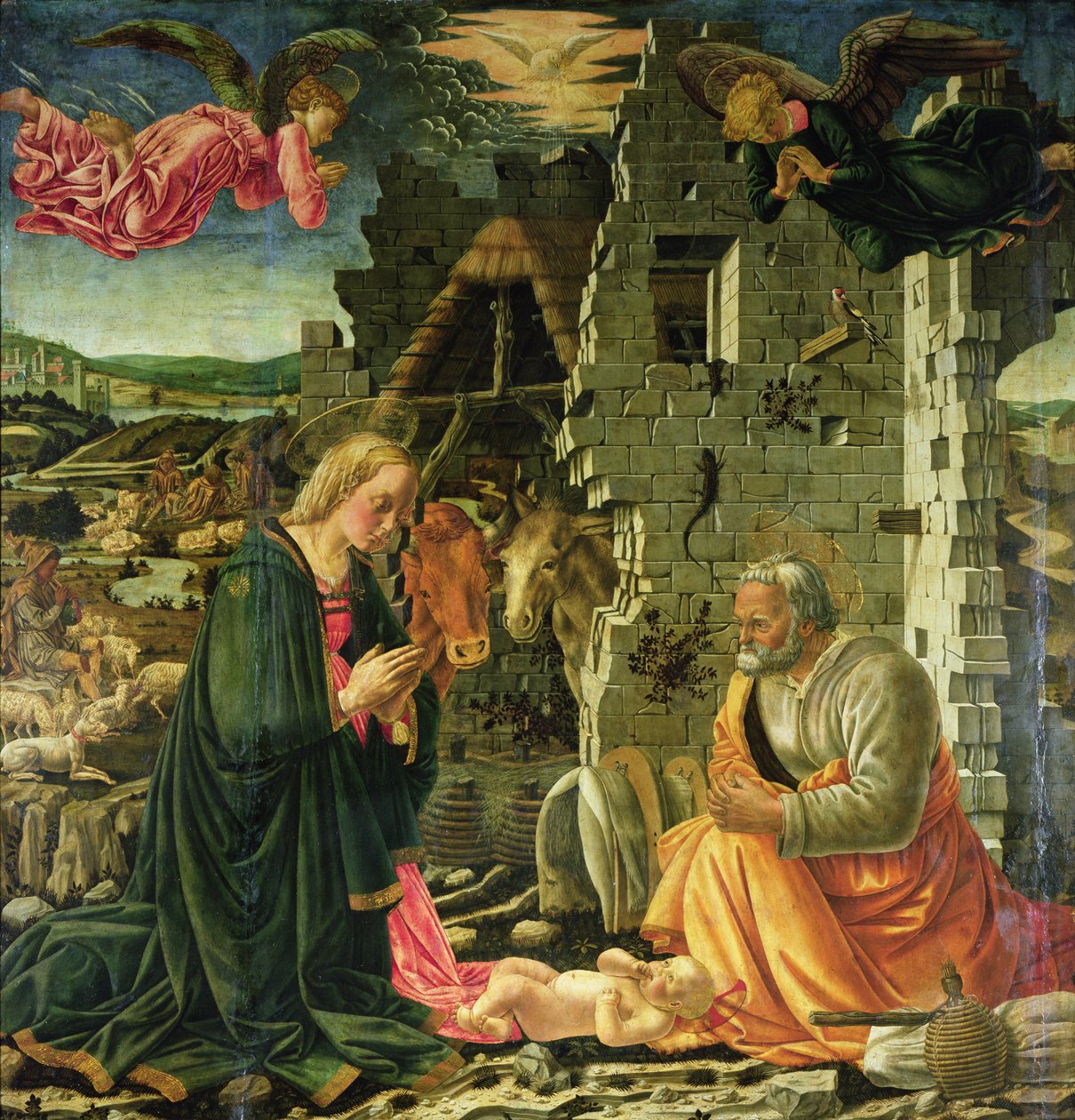 De geboorte van Christus, 1465-70 door Fra Filippo Lippi