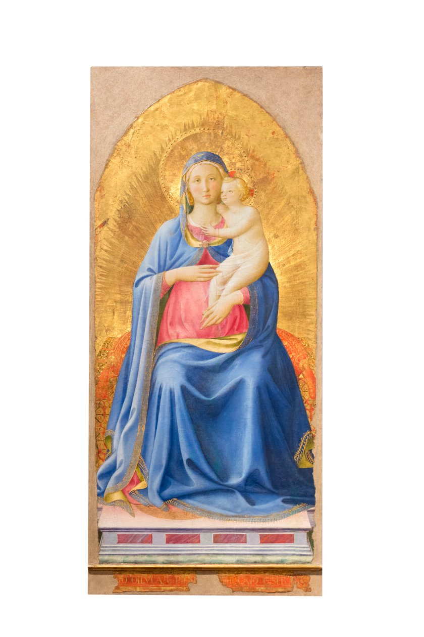 Madonna en Kind op de troon door Fra (c.1387 1455) Angelico