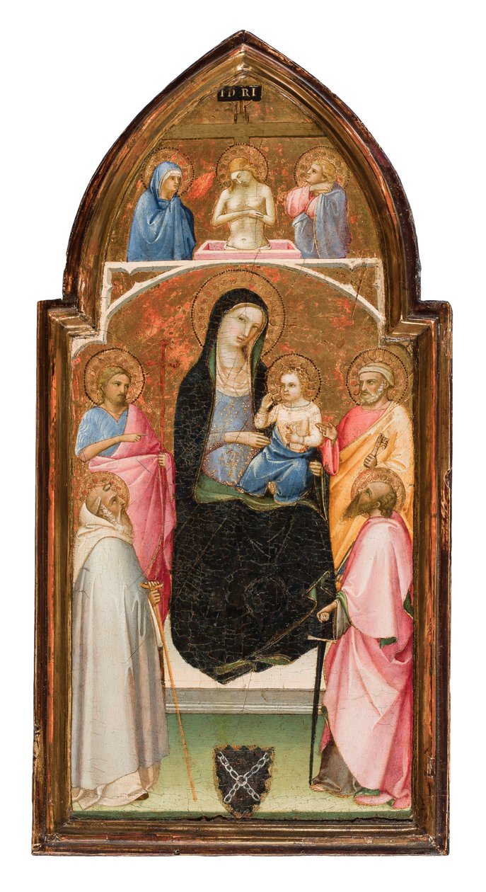 Madonna en kind met heiligen door Fra Angelico