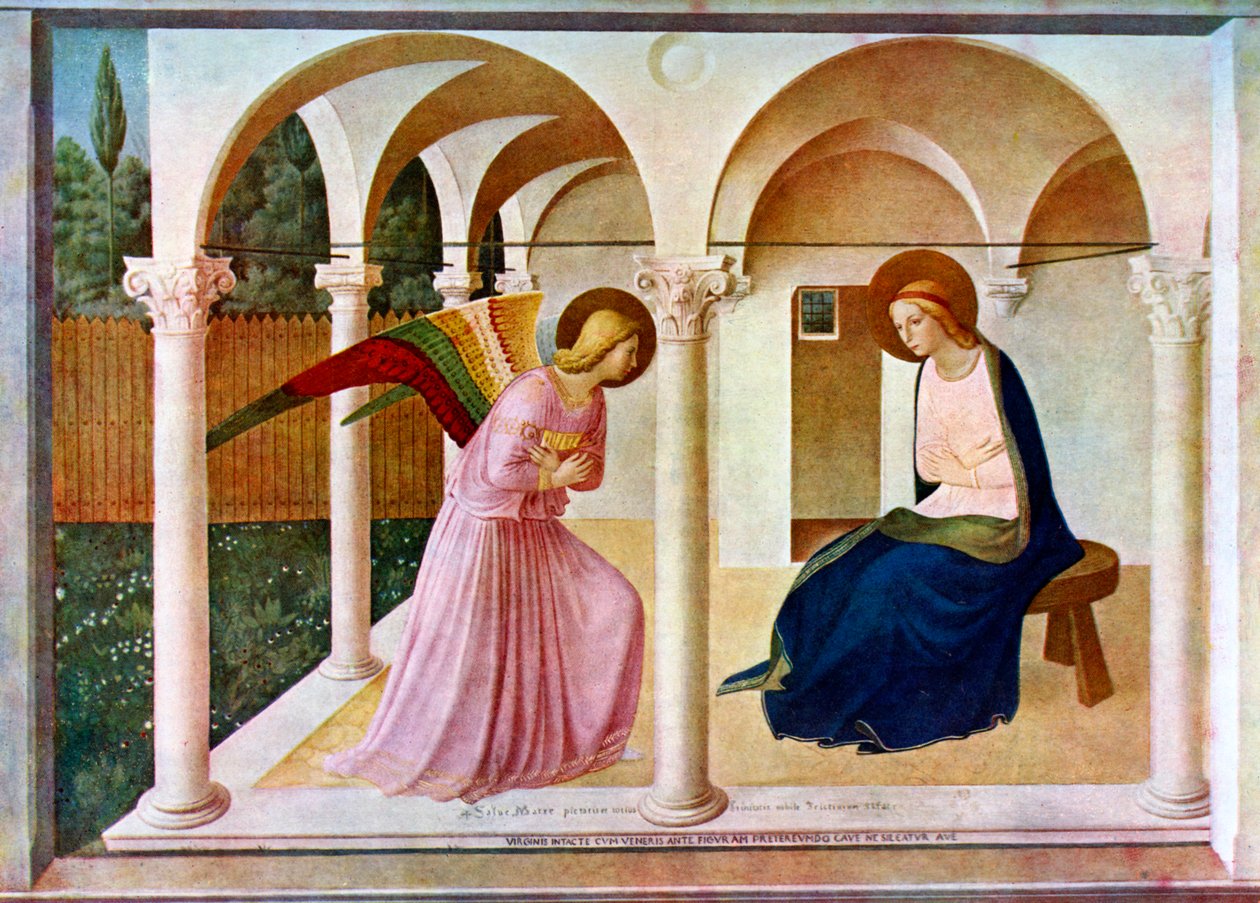 De Annunciatie, c1438-1445, c1900-1920 door Fra Angelico