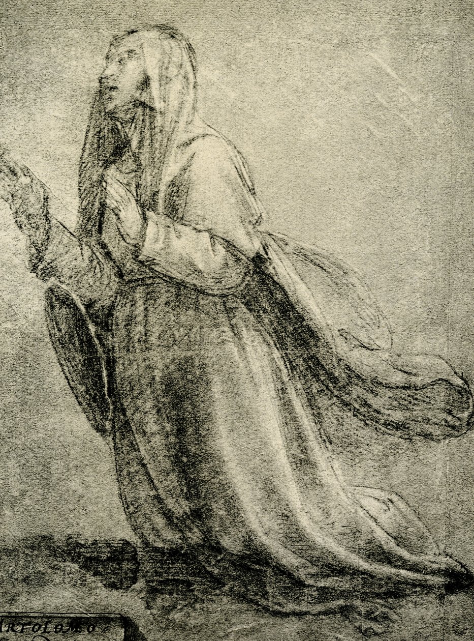 Studie van St. Catharina van Siena door Fra Bartolomeo