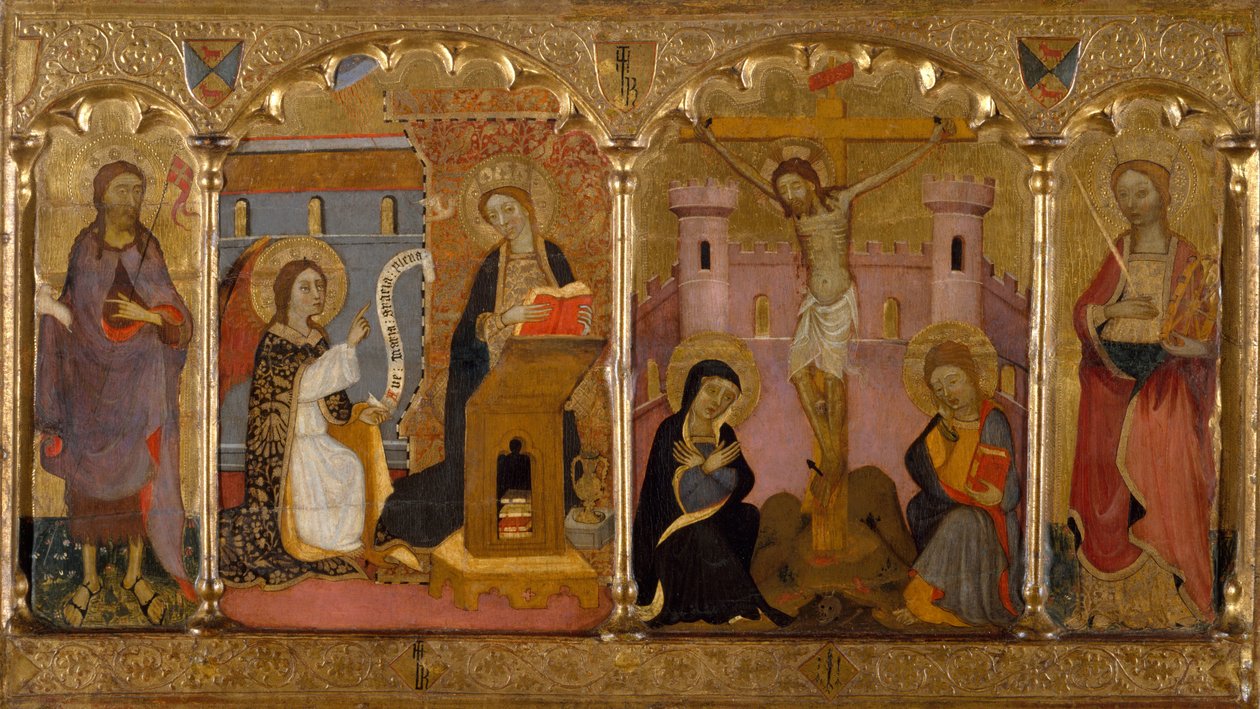 Sint-Jan de Doper, Annunciatie, Kruisiging en Sint-Catharina van Alexandrië door Francesc Comes