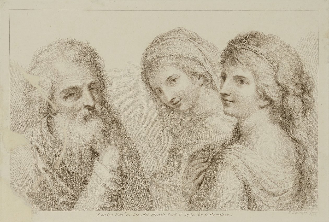 Dochters van Lot door Francesco Bartolozzi