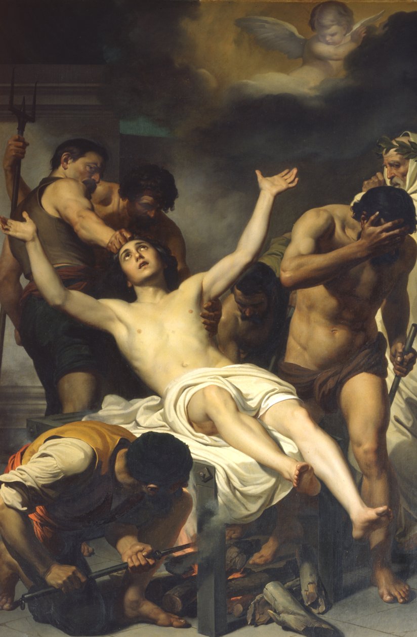 Martelaarschap van St. Laurentius door Francesco Coghetti