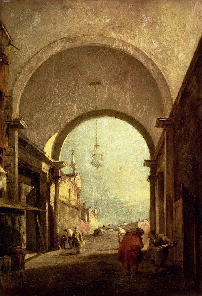 Stadsgezicht, 1775-80 door Francesco Guardi