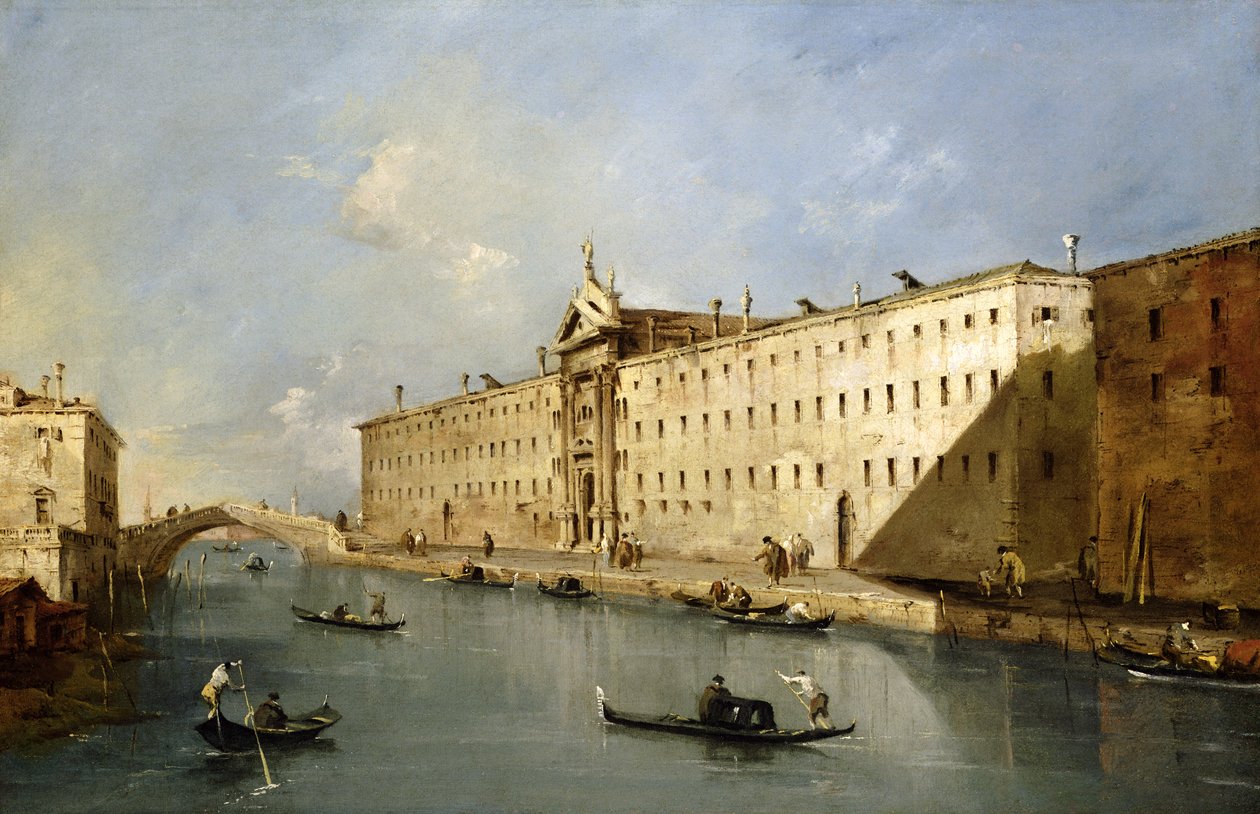 Rio dei Mendicanti door Francesco Guardi