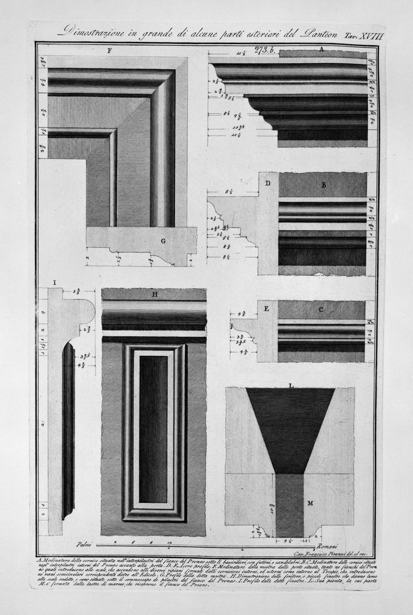 Pantheon, tav. XVIII door Francesco Piranesi