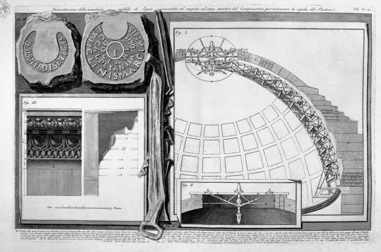 Pantheon, tav. XXIX door Francesco Piranesi