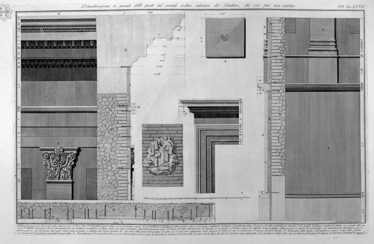 Pantheon, tav. XXVII door Francesco Piranesi